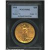 Image 1 : 1910 $20 MS62 PCGS. The obverse field has a few wispy luster grazes, but this nicely struck and lust