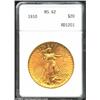 Image 1 : 1910 $20 MS62 ANACS. The obverse has blushes of peach-pink color within the legends and devices. A b