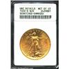 1922-S $20--Scratched, Damaged--ANACS. Unc Details, Net XF45. A short horizontal scratch covers seve