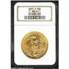 1922-S $20 MS61 NGC. Well detailed for the issue and displaying scattered surface marks primarily on