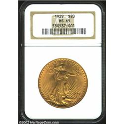 1929 $20 MS65 NGC. The last five collectible issues in the Saint-Gaudens Double Eagle series are all