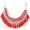 Image 1 : RED AND SILVER ESTATE JEWELRY NECKLACE