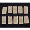 Image 2 : LOT OF 10 .999 PURE SILVER 5 GRAIN INGOT BARS