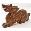 Image 1 : HAND CARVED OLD JADE DRAGON FIGURE