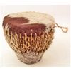Image 1 : VINTAGE COWHIDE DRUM WITH TWISTED RAWHIDE ON SIDES