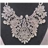 Image 1 : SILVER COLOR FLORAL ESTATE JEWELRY NECKLACE