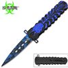 Image 1 : Z-Slayer Zombie Skeleton Fire Assisted Open Knife - Blue