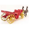 Image 2 : VINTAGE CAST IRON HORSE AND WAGON TOY