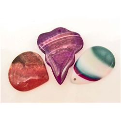 LOT OF 327.5 CTS. OF AGATE GEMSTONE PENDANTS