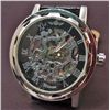 Image 1 : MENS MILITARY SILVER FACE SKELETON WRIST WATCH