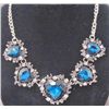 Image 1 : BLUE AND SILVER ESTATE JEWELRY NECKLACE