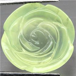 7.41 CT CARVED GREEN BRAZILIAN PREHNITE