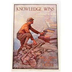 KNOWLEDGE WINS MUSEUM GRADE GICLEE CANVAS 8X10 PRINT