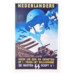 WW2 NEDERLANDERS NAZI GERMAN WAFFEN SS POSTER GICLEE PRINT