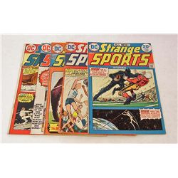 LOT OF 6  VINTAGE DC STRANGE SPORTS COMIC BOOKS
