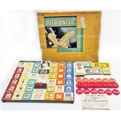 RARE VINTAGE 1920S PRE-MONOPLY RICH UNCLE BOARD GAME