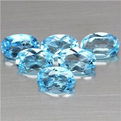 LOT OF 4.31 CTS OF SWISS BLUE BRAZILIAN TOPAZ - 8 PCS