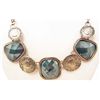 Image 1 : GREEN AND BRONZE COLOR ESTATE JEWELRY NECKLACE