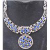 Image 1 : BLUE AND SILVER ESTATE JEWELRY NECKLACE