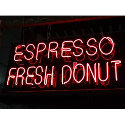 Espresso Fresh Donut Neon - No Shipping