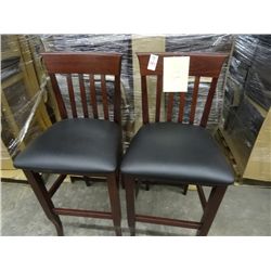 12 Mahogany Padded Stools - 12 Times the Money