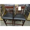 Image 1 : 12 Mahogany Padded Stools - 12 Times the Money