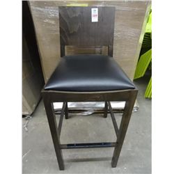 Walnut w/Black Pad Bar Stools - 10 Times the Money