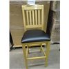 Image 1 : Blonde Wood w/Black Pad Bar Stools - 29 Times the Money