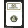 Image 1 : 1855 25C PR64 Cameo NGC. The 1855 is the second of only two P-mint No Motto Seated Quarters to displ