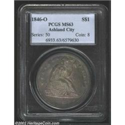 1846-O S$1 MS63 PCGS. Only four Seated Dollar issues were produced at the New Orleans Mint, the 1846