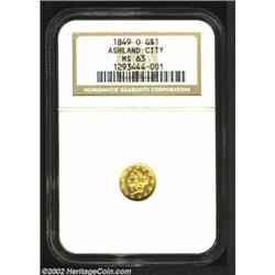 1849-O G$1 MS63 NGC. A popular coin among first-year type collectors, the 1849-O, nonetheless, is re