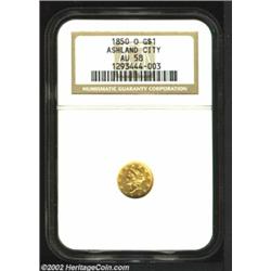 1850-O G$1 AU58 NGC. It is the sign of an important collection when not one, not two, but three high