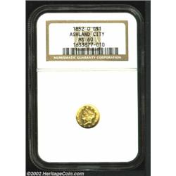 1852-O G$1 MS60 NGC. Normal Date. The 52-O is generally offered with a softer strike than that which