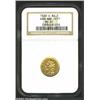 Image 1 : 1839-C $2 1/2 MS61 NGC. Recut Date. Winter 3-C. Extensive die cracks are seen on each side, indicati