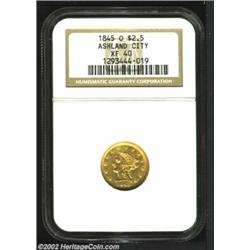 1845-O $2 1/2 XF40 NGC. The 1845-O is a very rarely encountered coin and is seldom located above the