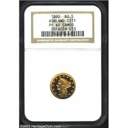 1892 $2 1/2 PR65 Cameo NGC. Intricately detailed with outstanding contrast between the mirrored fiel