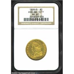 1809/8 $5 MS62 NGC. B. 1-A, Miller-108, the only known dies, R.3. Third year of the modified design,