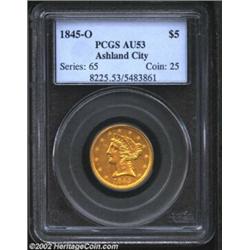 1845-O $5 AU53 PCGS. The 1845-O is one of the more easily obtainable O-mint Fives, but it can still.