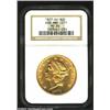 Image 1 : 1877-CC $20 MS60 NGC. Winter 1-A. The Type Three Double Eagle made its debut in 1877 with the denomi