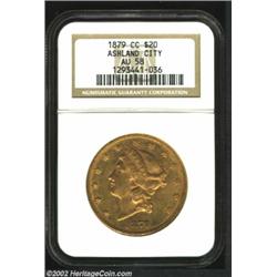 1879-CC $20 AU58 NGC. Winter 1-A, the only known dies. The 1879-CC (10,708 pieces produced) is simil