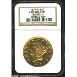 1879-O $20 MS60 NGC. After a hiatus of 18 years, the New Orleans Mint resumed operations as a coinag