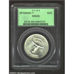 1935 50C Spanish Trail MS65 PCGS. Fully brilliant with attractive surfaces. Only 10,008 pieces struc