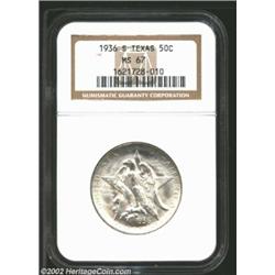 1936-S 50C Texas MS67 NGC. A brilliant and lustrous Superb Gem that has clean surfaces and only the.