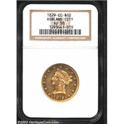 1879-CC $10 AU58 NGC. Winter 1-A, the only known dies. Simply put, this is a rare coin. The Carson C