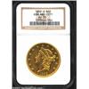 Image 1 : 1852-O $20 AU55 NGC. This is a richly colored, green-gold example with remnants of a desirable semi-