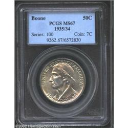 1935/34 50C Boone MS67 PCGS. This coin was previously offered as lot 8661 in our January 2002 sale o