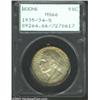 Image 1 : 1935/34-S 50C Boone MS66 PCGS. The scarcer 1935 San Francisco issue with the 1934 date added to reve