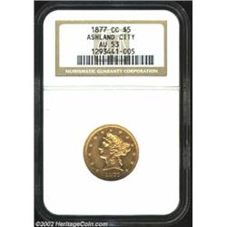 1877-CC $5 AU53 NGC. Winter 1-B. The 1877-CC is a very scarce and overlooked Carson City rarity. Onl