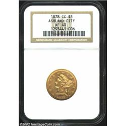1878-CC $5 XF40 NGC. Winter 1-A. The 1878-CC is the most elusive Carson City Half Eagle, one of a ve
