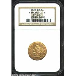 1878-CC $5 XF40 NGC. Winter 1-A. The 1878-CC is the most elusive Carson City Half Eagle, one of a ve